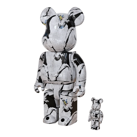 Bearbrick Brandalism 'Flower Bomber' 100%+400% schräg