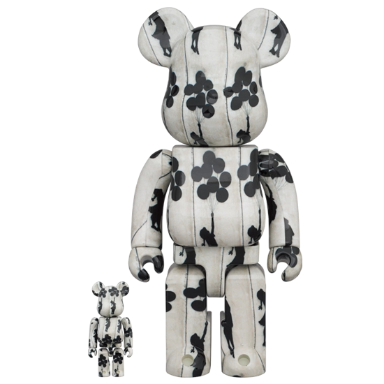 Bearbrick Brandalism 'Flying Balloons Girl' 100%+400% Herstellerbild 1