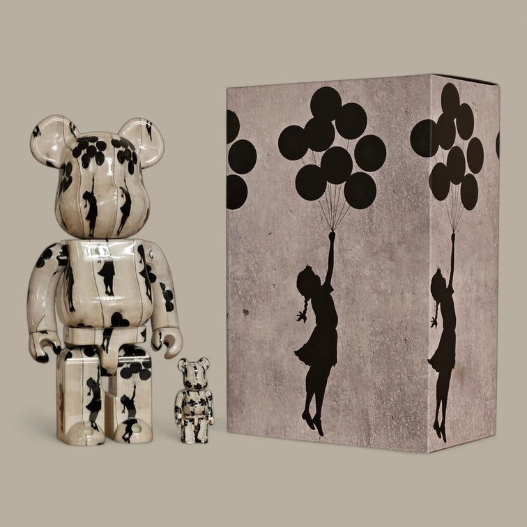 Bearbrick Brandalism 'Flying Balloons Girl' 100%+400% mit Verpackung