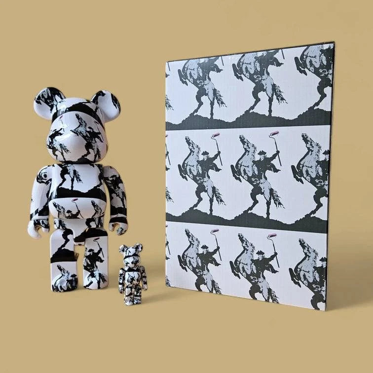 Bearbrick Brandalism 'Highwayman' 100%+400% mit Verpackung