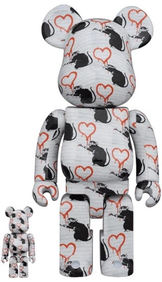 Bearbrick Brandalism 'Love Rat' 100%+400% Herstellerbild 1