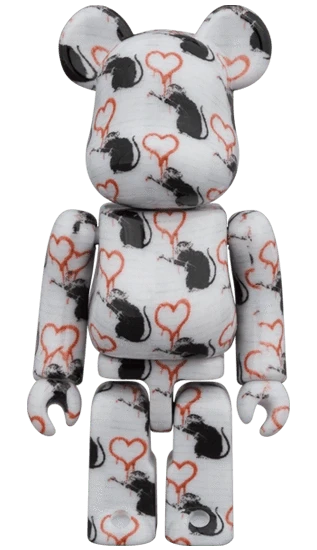 Bearbrick Brandalism 'Love Rat' 100%+400% Herstellerbild 2