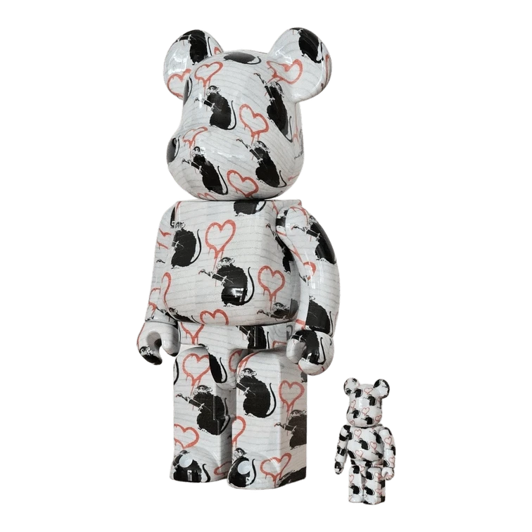 Bearbrick Brandalism 'Love Rat' 100%+400% schräg