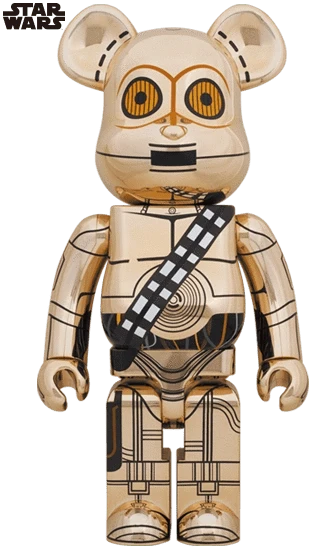 Bearbrick C-3PO Gold Chrome Version 1000% Herstellerbild 1