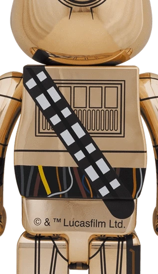 Bearbrick C-3PO Gold Chrome Version 1000% Herstellerbild 2