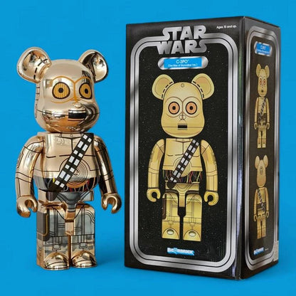 Bearbrick C-3PO Gold Chrome Version 1000% mit Verpackung