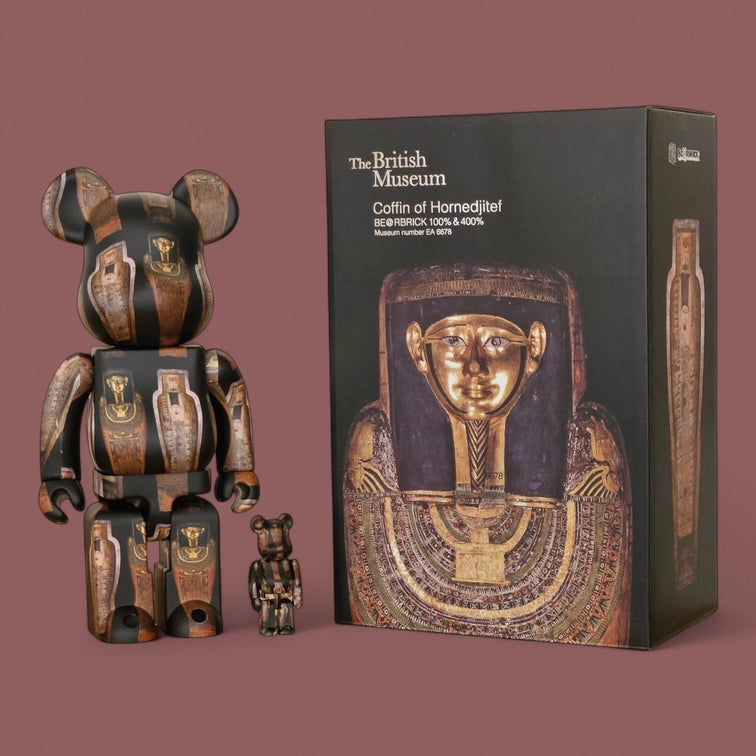 Bearbrick Coffin of Hornedjitef 100%+400% mit Verpackung