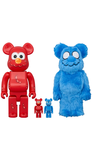 Bearbrick Coin Parking Delivery × Sesame Street Elmo & Shirai-san 100%+400% Herstellerbild 1
