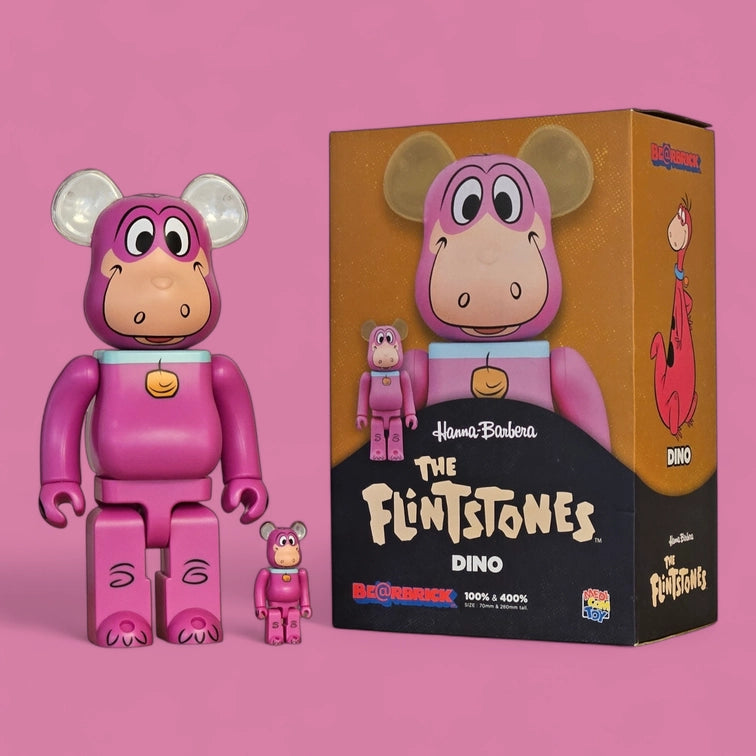 Bearbrick Dino [The Flintstones] 100%+400% mit Verpackung