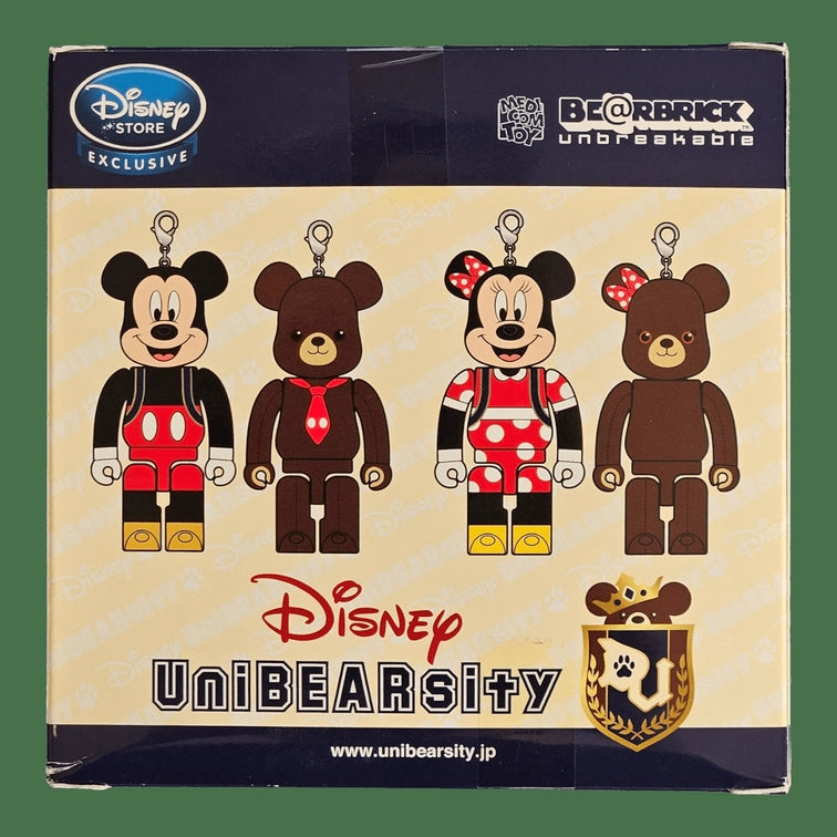 Bearbrick Disney UniBEARsity Minnie Mouse & Pudding Set 100% Verpackungsrückseite