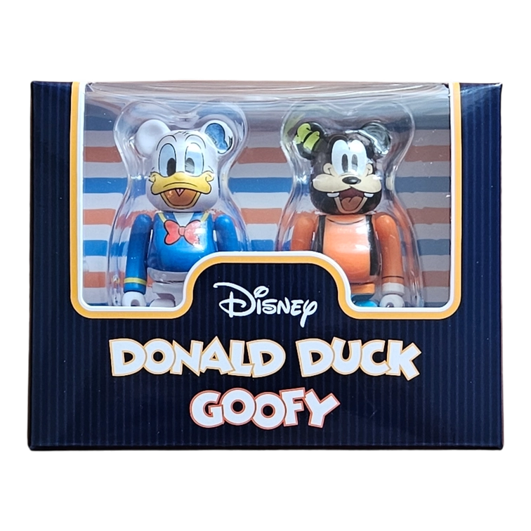 Bearbrick Donald Duck & Goofy 2er-Set 100% in der Verpackung