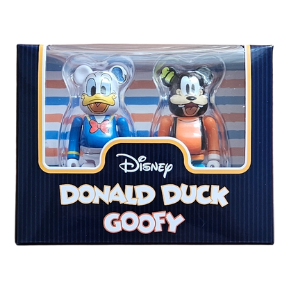 Bearbrick Donald Duck & Goofy 2er-Set 100% in der Verpackung