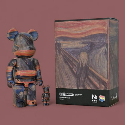 Bearbrick Edvard Munch 'Scream' 100%+400% mit Verpackung