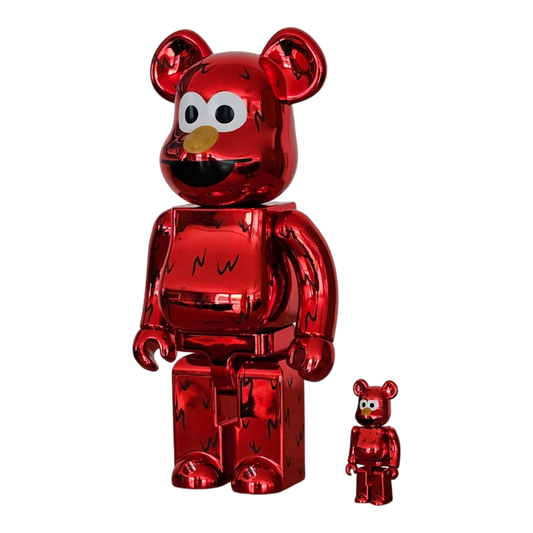 Bearbrick Elmo Chrome Version schräg