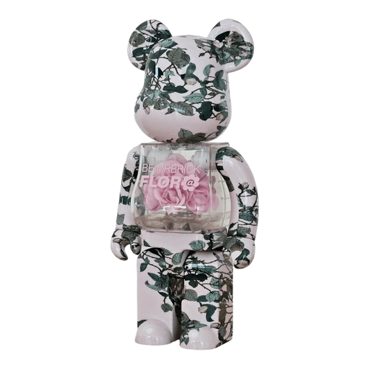 Bearbrick Flora Pink Rose schräg