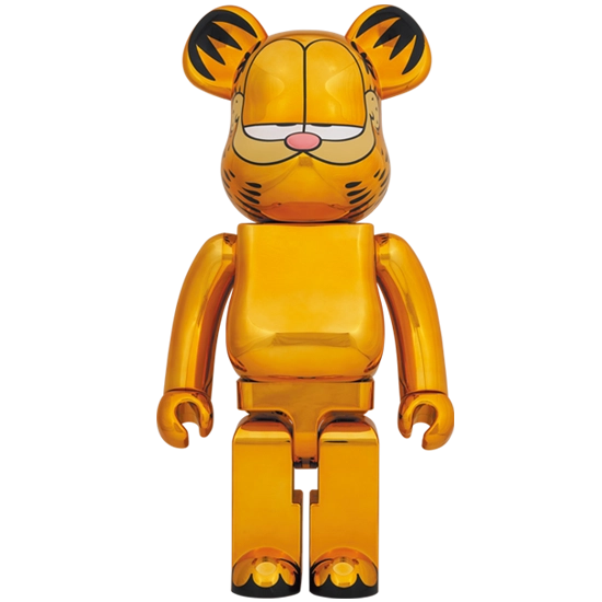 Bearbrick Garfield Gold Chrome Version 1000% Herstellerbild 1