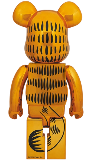 Bearbrick Garfield Gold Chrome Version 1000% Herstellerbild 2