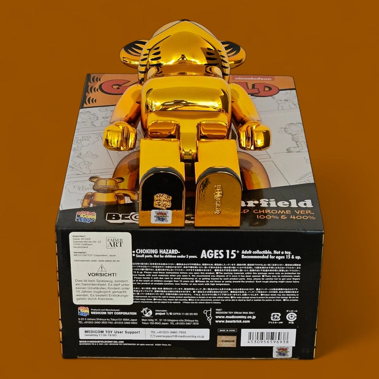 Bearbrick Garfield Gold Chrome Version 100%+400% Echtheitsmerkmale