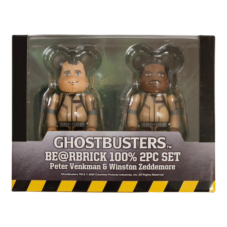 Bearbrick Ghostbusters 2er-Set Peter Venkman & Winston Zeddemore 100% in der Verpackung