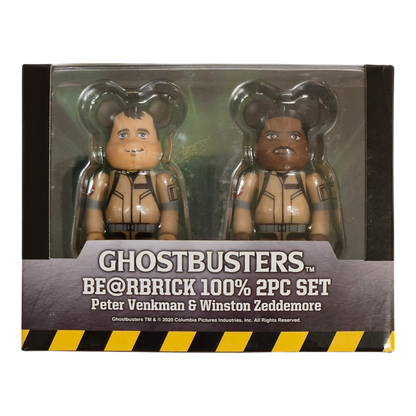 Bearbrick Ghostbusters 2er-Set Peter Venkman & Winston Zeddemore 100% in der Verpackung