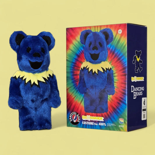 Bearbrick Grateful Dead Dancing Bears Costume Version Blue 400% mit Verpackung