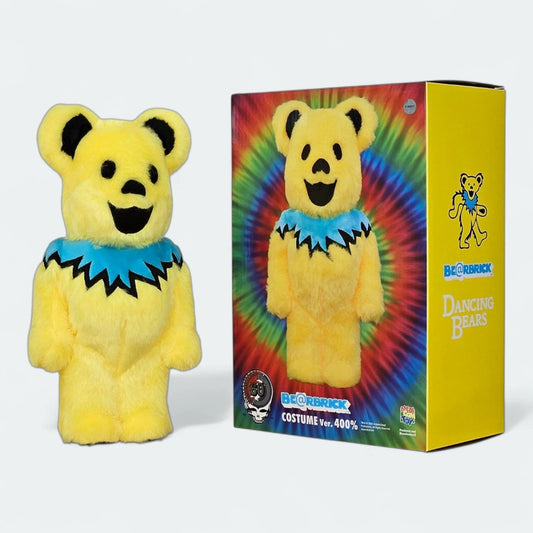 Bearbrick Grateful Dead Dancing Bears Costume Version Yellow 400% mit Verpackung