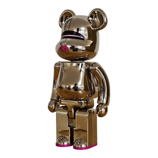 Bearbrick Hajime Sorayama Silver schräg