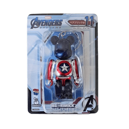 Bearbrick Happy Kuji 'Avengers Endgame' (2019) - 11 Captain America 100% in der Verpackung