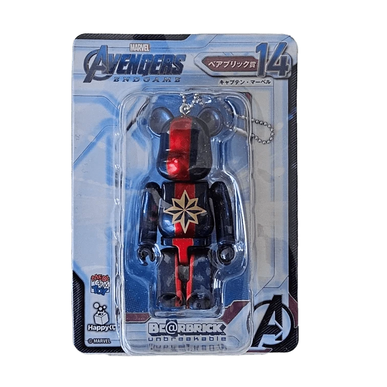 Bearbrick Happy Kuji 'Avengers Endgame' (2019) - 14 Captain Marvel 100% in der Verpackung