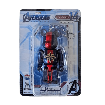 Bearbrick Happy Kuji 'Avengers Endgame' (2019) - 14 Captain Marvel 100% in der Verpackung