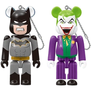 Bearbrick Happy Kuji 'DC' (2020) - 16 Batman & Joker 100% Herstellerbild