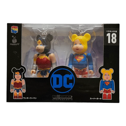 Bearbrick Happy Kuji 'DC' (2020) - 18 Wonder Woman & Supergirl 100% in der Verpackung