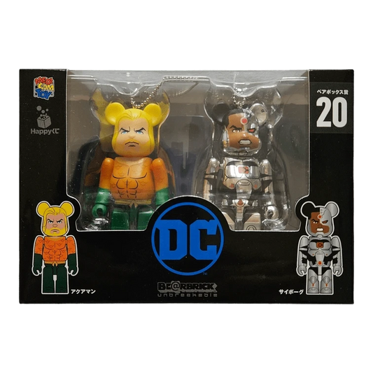 Bearbrick Happy Kuji 'DC' (2020) - 20 Aquaman & Cyborg 100% in der Verpackung