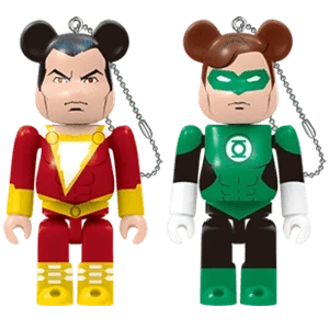 Bearbrick Happy Kuji 'DC' (2020) - 21 Shazam & Green Lantern 100% Herstellerbild