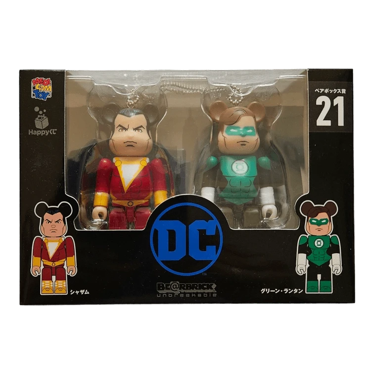 Bearbrick Happy Kuji 'DC' (2020) - 21 Shazam & Green Lantern 100% in der Verpackung