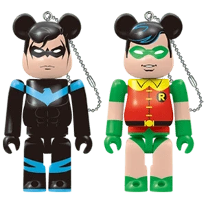 Bearbrick Happy Kuji 'DC' (2020) - 22 Nightwing & Robin 100% Herstellerbild