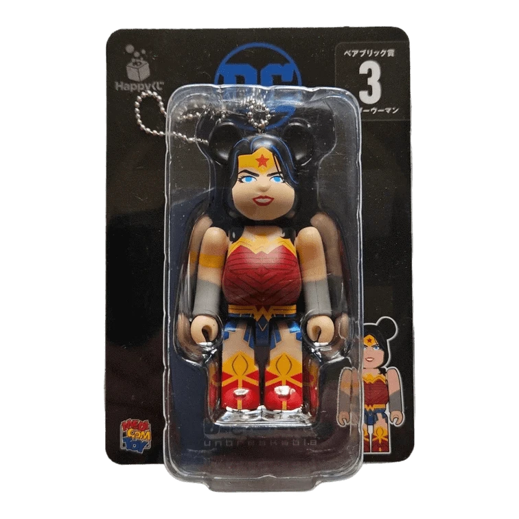 Bearbrick Happy Kuji 'DC' (2020) - 3 Wonder Woman 100% in der Verpackung