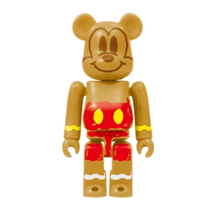 Bearbrick Happy Kuji 'Disney Christmas Party' (2012) - 10 Mickey Mouse Ginger Cookie Version 100% Herstellerbild