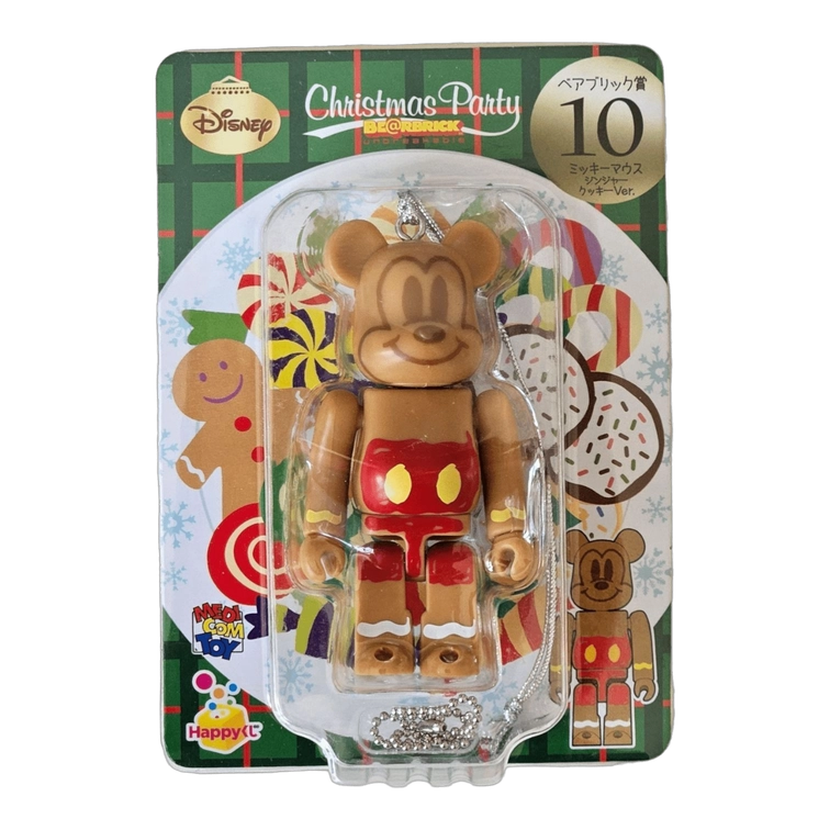 Bearbrick Happy Kuji 'Disney Christmas Party' (2012) - 10 Mickey Mouse Ginger Cookie Version 100% in der Verpackung