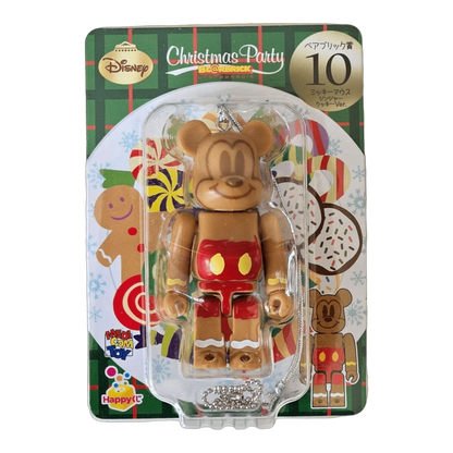 Bearbrick Happy Kuji 'Disney Christmas Party' (2012) - 10 Mickey Mouse Ginger Cookie Version 100% in der Verpackung