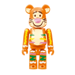 Bearbrick Happy Kuji 'Disney Christmas Party' (2012) - 13 Tigger Ginger Cookie Version 100% Herstellerbild