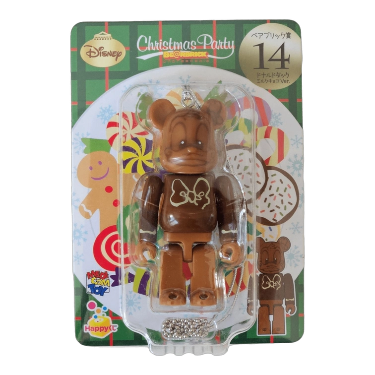 Bearbrick Happy Kuji 'Disney Christmas Party' (2012) - 14 Donald Duck Milk Chocolate Version 100% in der Verpackung