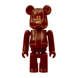 Bearbrick Happy Kuji 'Disney Christmas Party' (2012) - 16 Goofy Bitter Chocolate Version 100% Herstellerbild