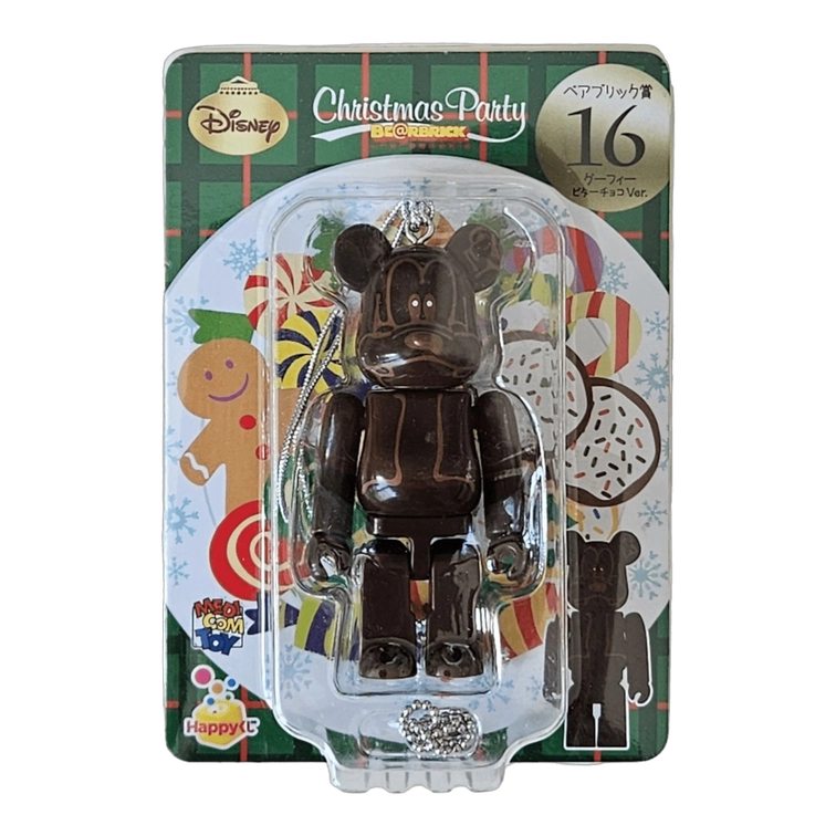 Bearbrick Happy Kuji 'Disney Christmas Party' (2012) - 16 Goofy Bitter Chocolate Version 100% in der Verpackung