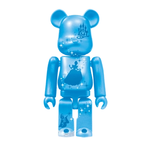 Bearbrick Happy Kuji 'Disney Christmas Party' (2012) - 18 Cinderella Pearl Body Version 100% Herstellerbild