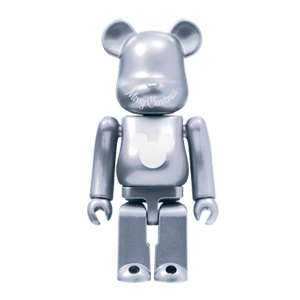 Bearbrick Happy Kuji 'Disney Christmas Party' (2012) - 24 Silver Metallic 100% Herstellerbild