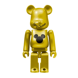 Bearbrick Happy Kuji 'Disney Christmas Party' (2012) - 25 Gold Metallic 100% Herstellerbild