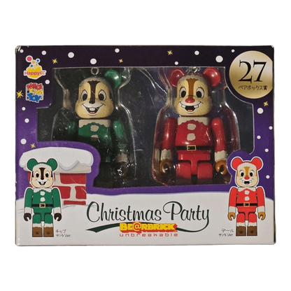 Bearbrick Happy Kuji 'Disney Christmas Party' (2012) - 27 Chip Santa Version & Dale Santa Version 100% in der Verpackung