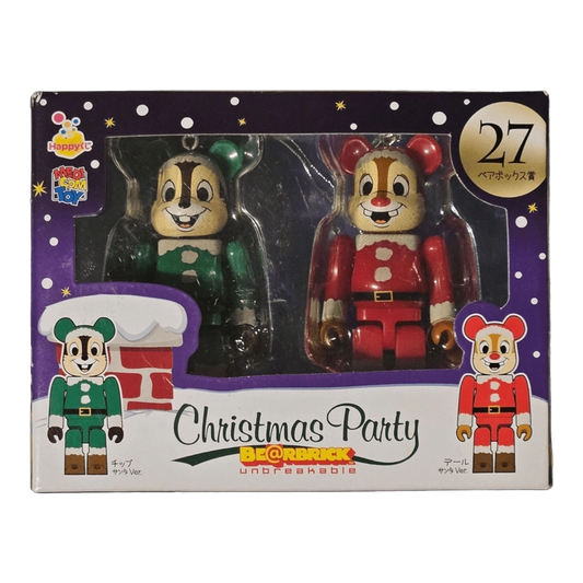 Bearbrick Happy Kuji 'Disney Christmas Party' (2012) - 27 Chip Santa Version & Dale Santa Version 100% in der Verpackung