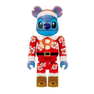 Bearbrick Happy Kuji 'Disney Christmas Party' (2012) - 5 Stitch Santa Version 100% Herstellerbild